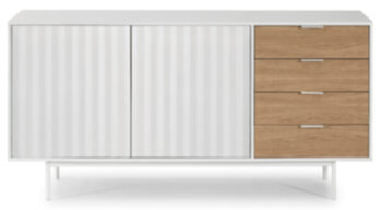 Sideboard Sierra Weiss/Eiche 160 x 80 cm
