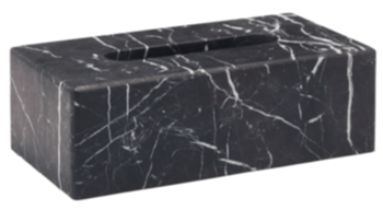 Luxurious cosmetic tissue box "Nero Lux" made of natural stone