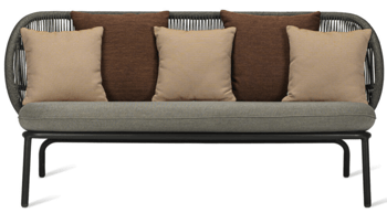 In-/Outdoor 2.5-Sitzer Lounge-Sofa „Kodo“ - Grey/Carbon Beige