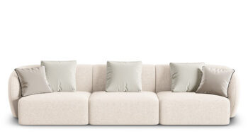 3 seater design sofa "Chiara" Chenille