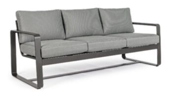 3-Sitzer Outdoor Sofa „Merrigan“ - Anthrazit/Grau