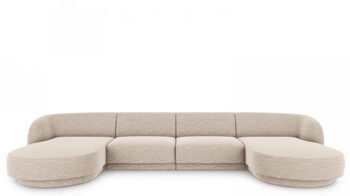 Design Panorama U-Sofa „Miley“ - Chenille Beige