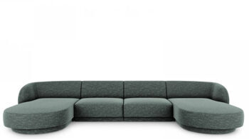 Design Panorama U-Sofa „Miley“ - Chenille Grün