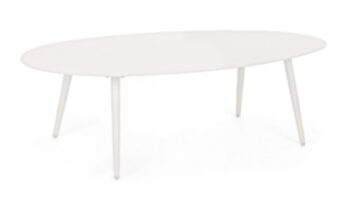 Outdoor coffee table "Ridley" 120 x 75 cm - White