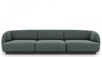3 seater design sofa "Miley" - chenille green