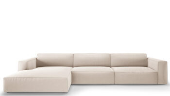 4-seater design corner sofa "Gaby" velvet left