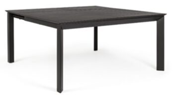 Square extendable garden table "Konnor" 110-160 x 160 cm - anthracite