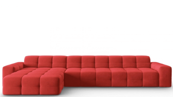 5-Sitzer Design Ecksofa „Kendal“ Bezug: Rot