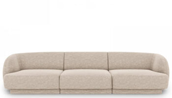 3 seater design sofa "Miley" - chenille beige