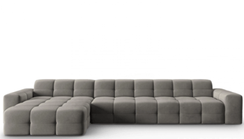 5-Sitzer Design Ecksofa „Kendal“ Bezug: Grau