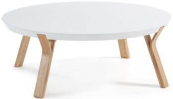 Round coffee table Dilo Ø 90 cm - white/ash