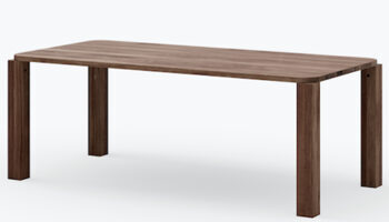 Designer solid wood table "Atlas* smoked oak - 200 x 95 cm