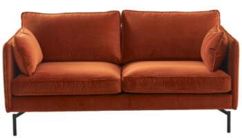 2 seater designer sofa PPno.2 Rust