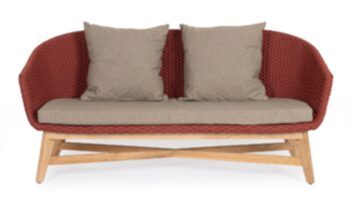 Luxuriöses Design Outdoor 2-Sitzer Sofa „Coachella“ - Scarlet