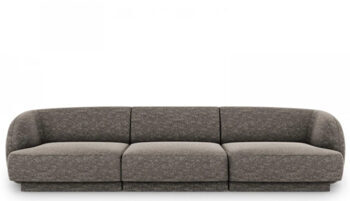 3 seater design sofa "Miley" - chenille gray