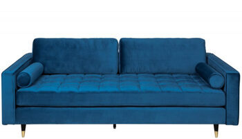 3-Sitzer Design Samtsofa „Cozy Velvet“ 225 x 95 cm - Königsblau