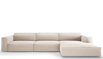 4-seater design corner sofa "Gaby" velvet right
