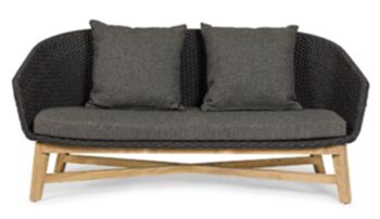 Luxurious design outdoor 2-seater sofa "Coachella" - anthracite
