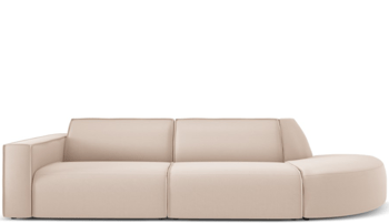 Grosses, hochwertiges 4-Sitzer Outdoor Sofa „Maui“ mit Ottomane / Beige
