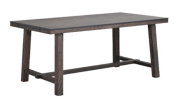 Solid wood table "Brooklyn II" dark brown oak 170-270 x 95 cm