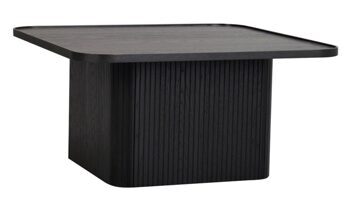 Stylish coffee table "Sulliva" 80 x 80 cm - black oak