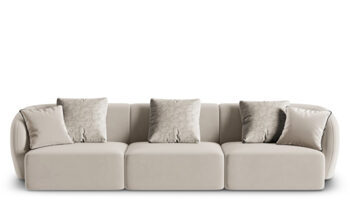 3 seater design sofa Chiara velvet