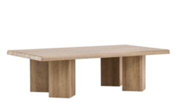 Large design coffee table "Lillehammer" 140 x 80 cm