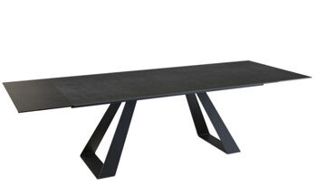 Extendable designer dining table "Ascension" ceramic, titanium - 190-270 x 100 cm