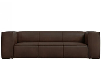 3 seater leather sofa "Agawa" - dark brown