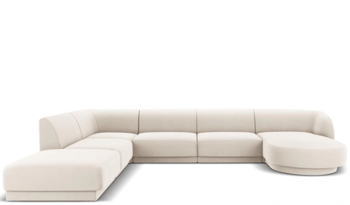Grosses Design Panorama U-Sofa „Miley“ - Soft Beige