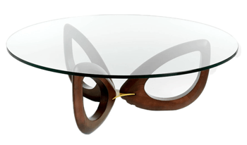Design coffee table "Extravaganza" Ø 120 cm - walnut