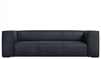 3 seater leather sofa "Agawa" - dark blue