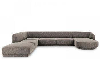 Large Design Panorama U Sofa "Miley" - Chenille Gray