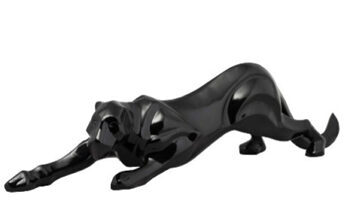 Handgefertigter Design Skulptur ,,Schleichender Panther“ 13 x 54 cm