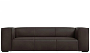 3 seater leather sofa "Agawa" - graphite