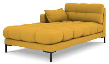 Design chaise longue "Mamaia textured fabric" mustard yellow
