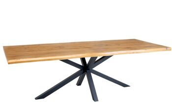 Massvholz dining table "Galaxie" oiled oak, 240 x 100 cm (table top: 5 cm)