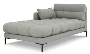 Design chaise longue "Mamaia textured fabric" light gray