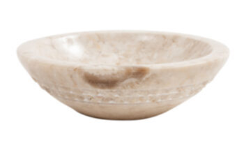 Marble soap dish Merapi Ø 12 cm - Beige