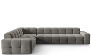 6-Sitzer Design Ecksofa „Kendal“ Bezug: Grau