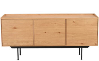 Solid wood sideboard "Brewerton" 160 x 74 cm - wild oak lacquered