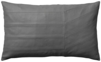 Coria Leather Cushion 50 x 30 cm - Dark Grey