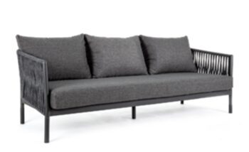 3-Sitzer Design Outdoor Sofa „Florencia“ - Anthrazit
