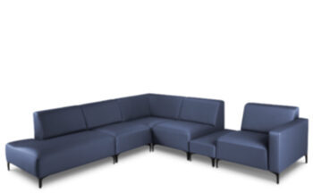 Hochwertiges, modulares Outdoor Sofa „Kos“ 248 x 203 cm / Blau