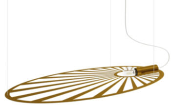 Stylish chandelier "Lehdet" - gold