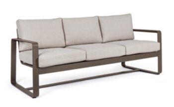 3-seater outdoor sofa "Merrigan" - coffee/beige