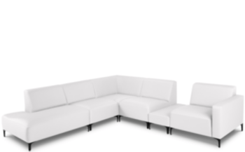 Hochwertiges, modulares Outdoor Sofa „Kos“ 248 x 203 cm / Hellgrau