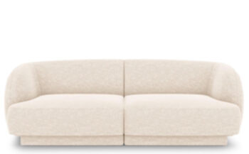 2 seater design sofa "Miley" - Chenille Light Beige