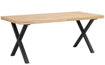 Solid wood table "Brooklyn X" natural oak