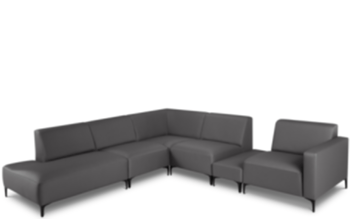 High quality modular outdoor sofa "Kos" 248 x 203 cm / Dark gray